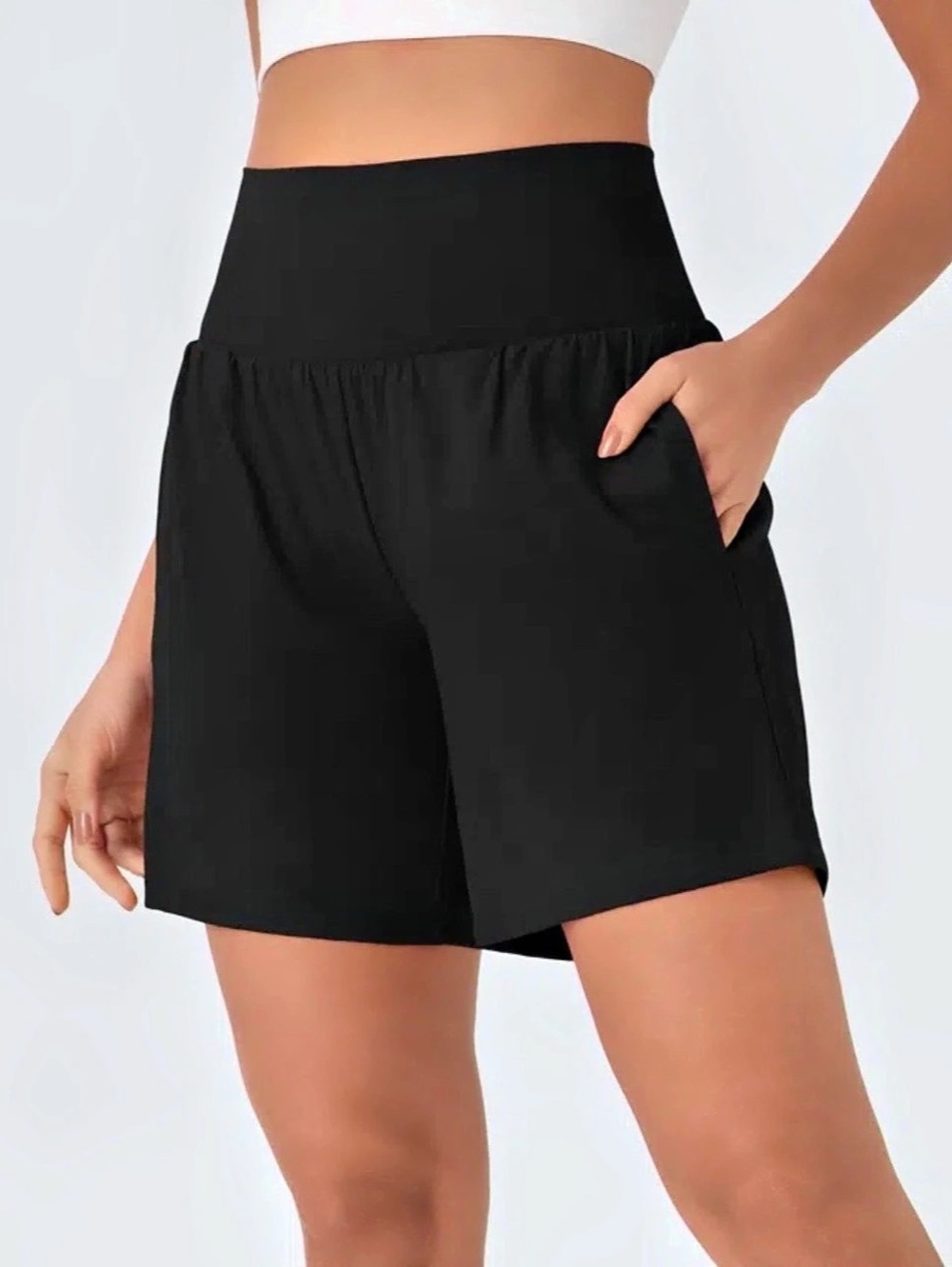 Halara Softly Zero Airy Super High Waisted 2-in-1 InstantCool Yoga Shorts 7"